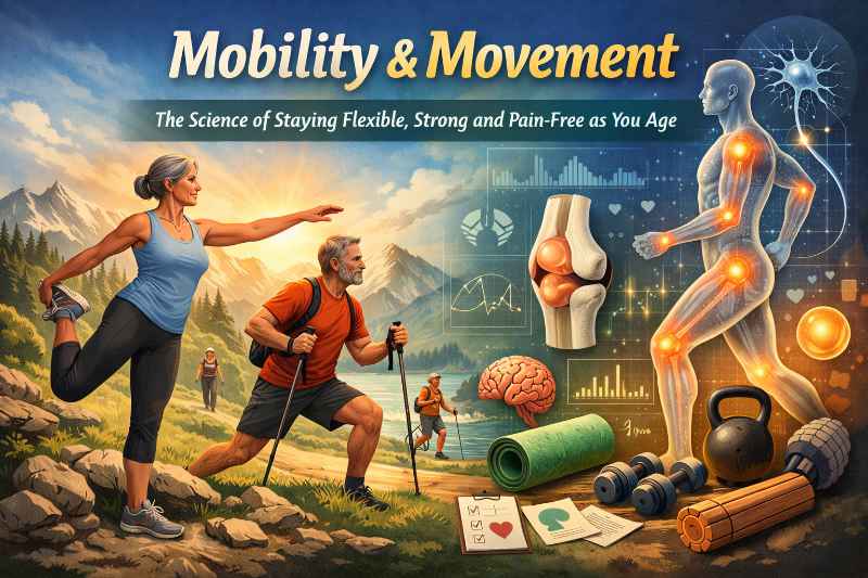 Mobility and movement, the science for staying flexible, strong and pain free
